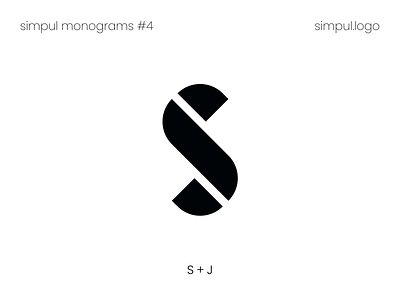 simpul monograms #4 adobe illustrator brand branding design logo logo design minimal minimalist logo monogram monogram logo s letter simpul sj sj letter sj logo sj monogram
