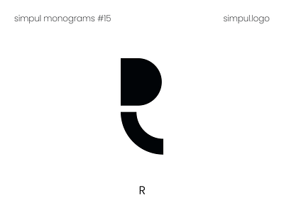 simpul monograms #15 adobe illustrator brand branding design creative logo identity logo logo design logodesign mark minimalism minimalist logo minimalist logo design monogram monogram logo r r letter logo r logo shapes symbol