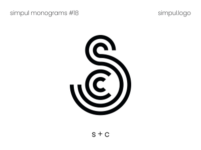 S C monogram #18 adobe illustrator brand branding clean creative dailylogo dailylogodesign design graphic letters logo logo design logodesign logos marks minimal minimalist logo monogram monogram logo outline