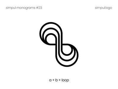 A B monogram a letter logo abstract logo adobe illustrator brand branding dailylogo dailylogodesign design graphicdesign letters logo logo design logodesign logos loop minimal outline shapes