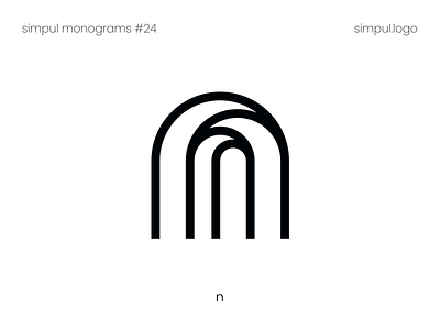 n monogram adobe illustrator brand branding creative dailylogo design graphicdesign logo logo design logodesign logos mark minimal minimalist logo monogram n n letter n logo outline symbol