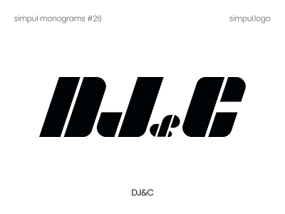 DJ&C Monogram adobe illustrator bold brand brand identity branding branding design custom type customtype dailylogo design djc flatdesign logo logotype logotype design typeface typography vector wordmark