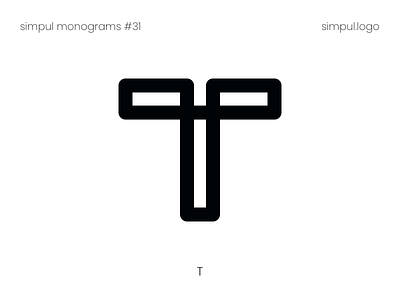 T monogram adobe illustrator black brand brand identity branding branding design colors dailylogo design dribbble identity logo logodesign loop mark minimal monogram outline symbol