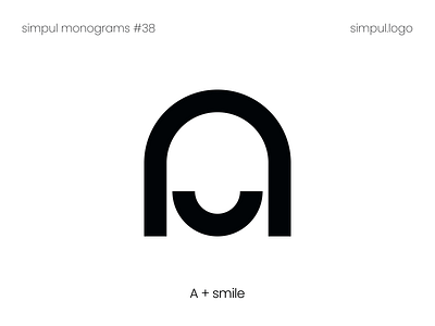 A + smile monogram a letter logo adobe illustrator brand branding branding design clean creative dailylogo design graphicdesign logo logo agency logo design mark minimal minimalist logo monogram smile symbol