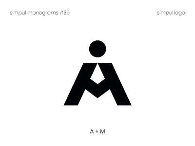 A + M monogram abstract adobe illustrator am brand branding branding design dailylogo design human logo logo agency logo design minimal minimalist logo monogram