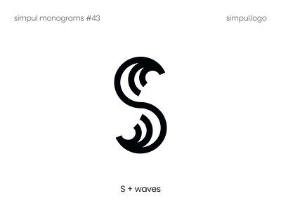 S + waves monogram brand branding creative daily dailylogo design logo logo design logomark logos logoset logotype mark minimal minimalist logo monogram s s logo symbol waves