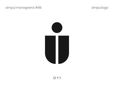 U + i Monogram adobe illustrator bold brand branding dailylogo design logo logo agency logo design logos logoset logotype minimal minimalist logo monogram ui