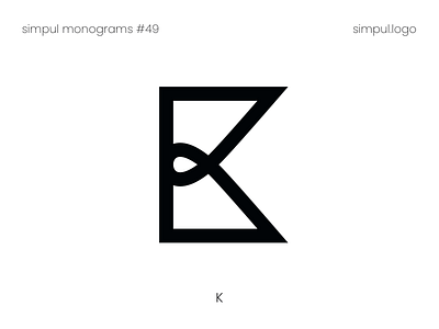 K monogram adobe illustrator brand branding dailylogo design logo logo design minimal minimalist logo monogram