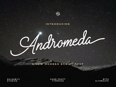 Andromeda - Modern Script Font design font font design handlettering illustration lettering lettering art minimal typography art typography poster wallpaper