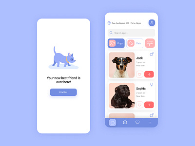 Pet Adoption App app digital product figma mobile ui design ux design