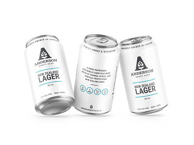 New Zealand Lager beer brewery canada craft beer hops identity letter a minimalist new zealand packaging