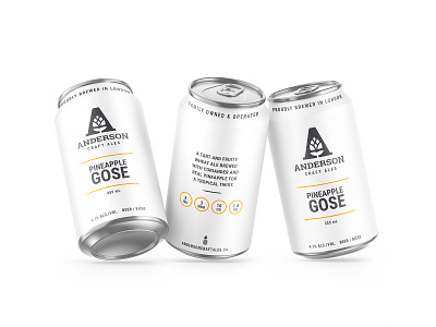 Pineapple Gose beer branding brewery canada craft beer hops identity minimalist packaging pineapple