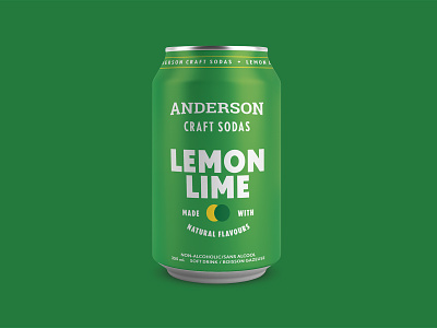 Anderson Craft Sodas — Lemon Lime branding brewery craft beer craft brewery craft soda identity lemon lime logo packaging pop soda