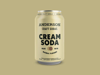 Anderson Craft Sodas — Cream Soda branding brewery craft beer craft brewery craft soda cream soda identity logo packaging pop soda
