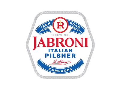 Jabroni beer brewery craft beer craft brewery iron road jabroni kamloops label packaging pilsner