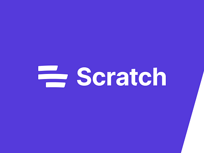 Scratch Identity app branding identity inter journal logo logotype purple scratch wfh work from home
