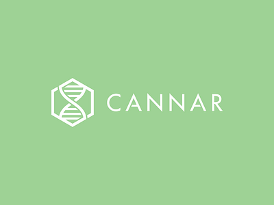 Cannar Identity branding cannabis cannar dna hexagon identity logo marijuana molecule pot strain thc