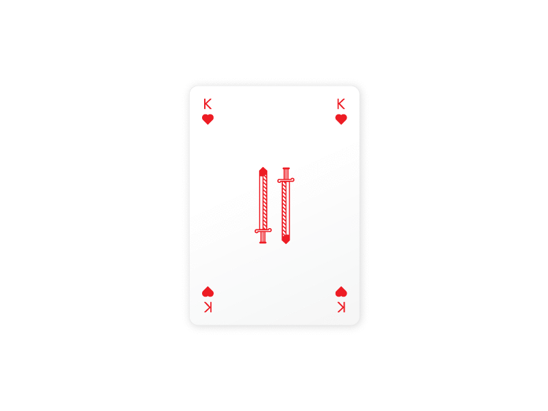 Minimalist Kings cards clubs deck of cards diamonds hearts kings minimalism minimalist playing cards spades suicide king suits