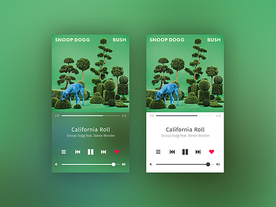 Music App UI app clean minimal music snoop dogg ui user interface
