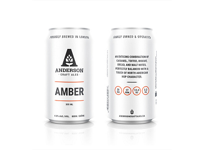 Amber amber beer beer can branding brewery can canada craft beer hops identity logo micro brewery