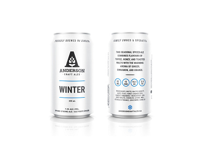 WINTER beer beer can branding brewery can canada craft beer hops identity logo micro brewery winter