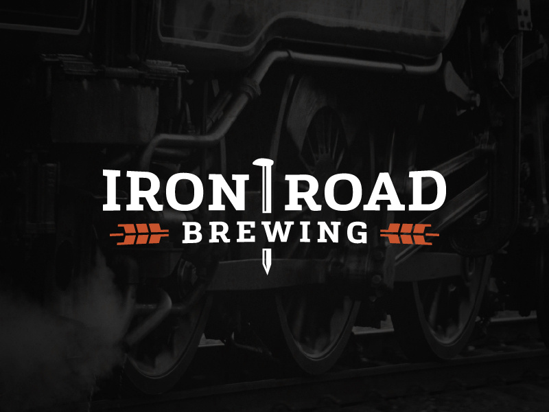 Iron Road Brewing train railway beer craft beer canada brewery grain logo wheat branding identity