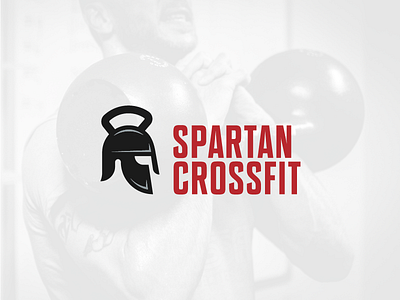 Spartan Crossfit Concept branding concept crossfit fitness gym health helmet identity kettlebell logo spartan warrior