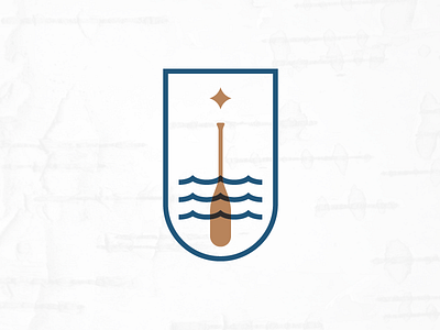 Northern Canoe Club Concept badge branding canada canoe club identity logo north star northern water waves