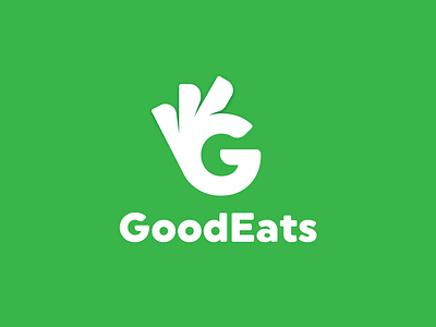 GoodEats branding concept g gesture good hand icon identity logo