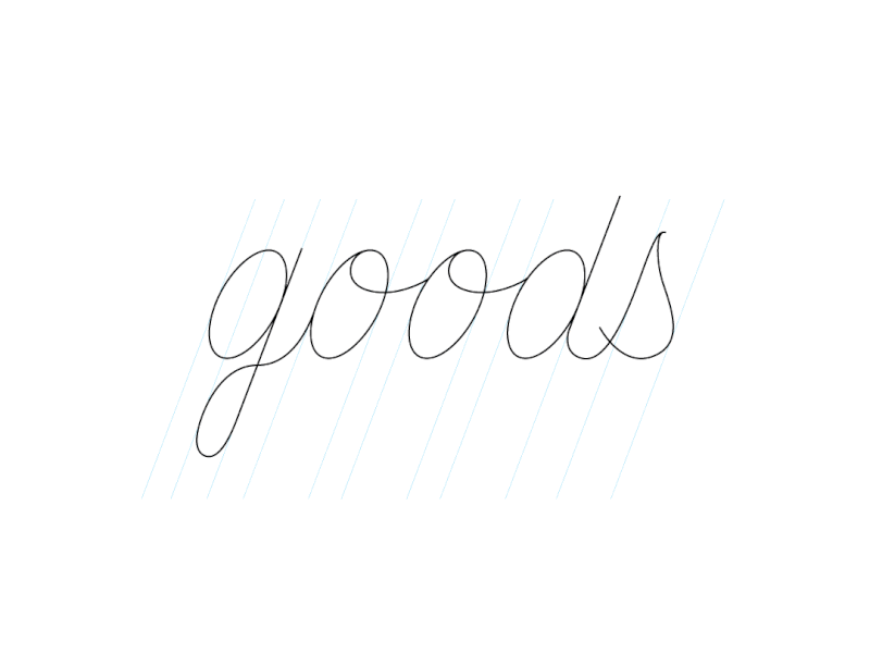 The Goods Co. branding gif identity lettering logo logotype process type design typography
