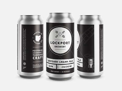 Lockport Brewery - 32oz Crowler beer bolivar branding brewery can crowler lockport microbrewery ohio packaging