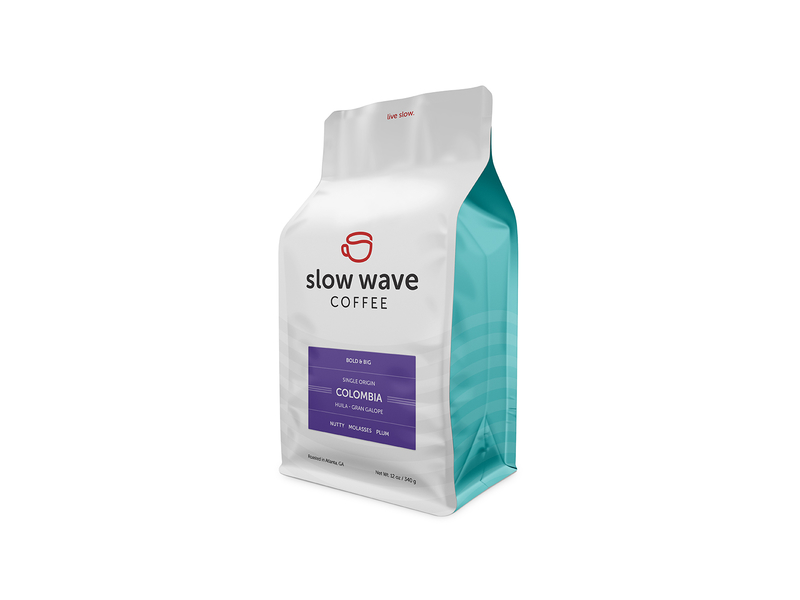 Bold & Big atlanta branding coffee cup label mug packaging roaster slow third wave wave