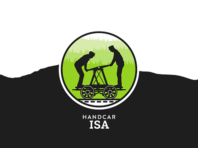 Handcar ISA branding brewery british columbia craft beer handcar illustration locomotive railway train