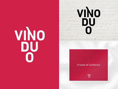 Vinoduo alcohol branding grape identity logo logotype minimalist sommelier sweden vine vino wine wine branding