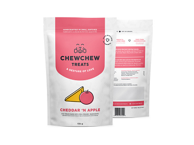 Chew Chew Treats Packaging animal branding chew dog happy identity packaging pet puppy smile treats