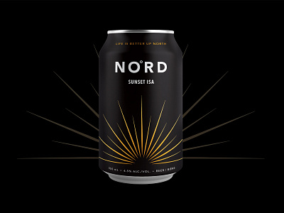 Sunset ISA Concept beer can beer label brewery craft beer craft brewery minimalism minimalist nord nordic north northern sun sunset up north