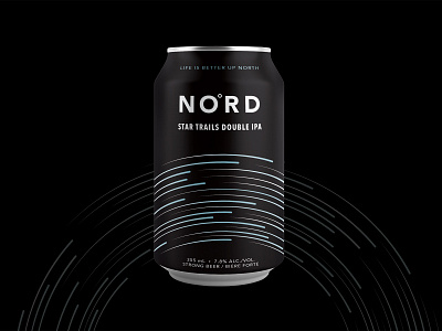 Star Trails DIPA Concept beer can beer label brewery craft beer craft brewery galaxy minimalist nord nordic north northern space star trails stars