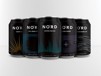 Nord Lineup beer can beer label brewery craft beer craft brewery minimalism minimalist nord nordic north northern packaging scandinavia scandinavian