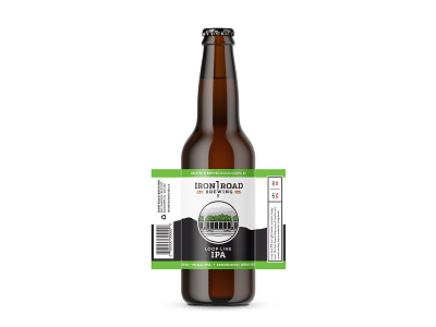 Loop Line IPA beer bottle branding brewery craft beer craft brewery hops identity ipa iron road label locomotive packaging railway train