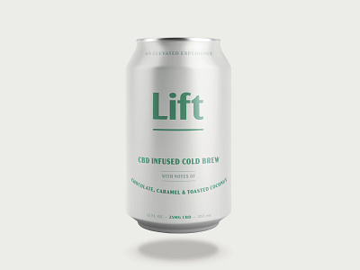 Lift Infused Cold Brew Concept can cannabis caramel cbd chocolate coffee cold brew elevated lift marijuana notes packaging
