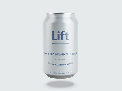 Lift Infused Cold Brew Concept almond can cannabis cbd cinnamon coffee cold brew elevated infused lift marijuana packaging thc vanilla