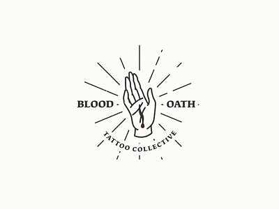 Blood Oath Tattoo Collective Concept blood collective cut flash hand ink linework oath tattoo tattoo logo tattoo shop tattoo studio traditional