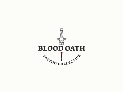 Blood Oath Tattoo Collective Concept blood collective cut dagger flash ink linework oath tattoo tattoo logo tattoo shop tattoo studio traditional