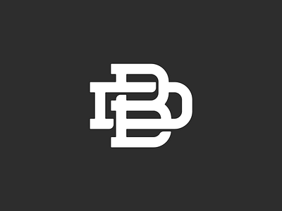 BD Monogram attached bd branding combined curve identity lockup logo monogram shadows
