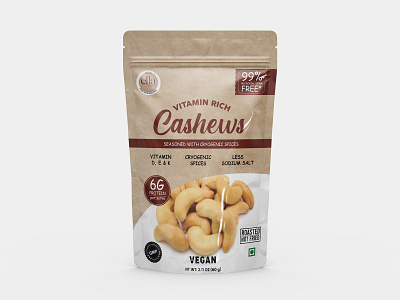 Cashew Package Mockup cashew design food nuts packagedesign packaging packaging design vegan