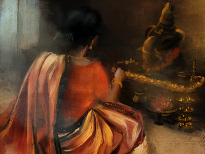 Digital Painting | Ganesh Chaturthi digital art digital artist digital painting illustration
