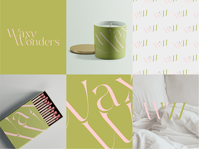 Waxy Wonders | A Modern Candle Brand | branding candle design graphic design logo packaging