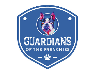Guardians of the Frenchies Logo branding design dog breeder dog logo guardians of the frenchies guardians of the frenchies logo illustration logo ui vector vintage logo