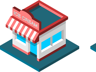 Isometric Ice Cream Shop