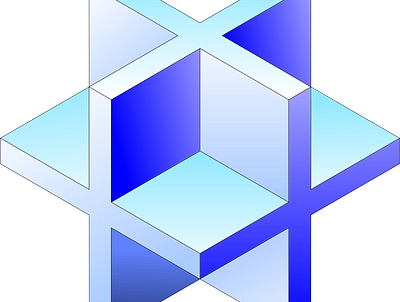 3D Cross Cube 3d axonometric design grid inkscape isometric isometric art isometric design